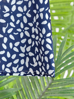 Floral V Neck Three Quarter Sleeve Blouse