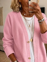 Women Spring/Fall Outerwear Casual Printing Plain Long Sleeve Jacket