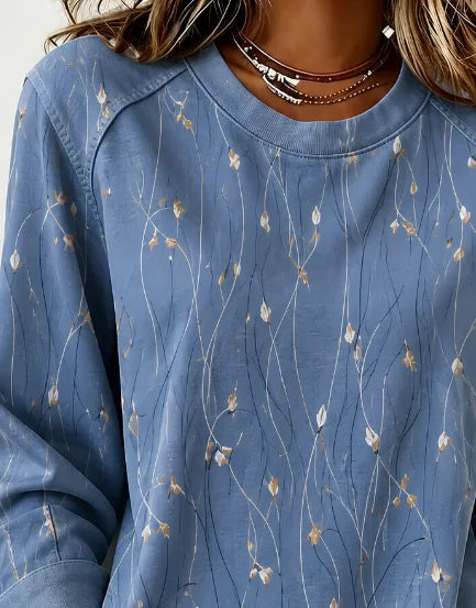 Casual Elegant Abstract Graphic Crew Neck Long Sleeve Sweatshirt