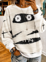 Women's Halloween Print Sweatshirt