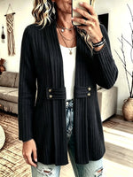 Women Spring/Fall Outerwear Casual Plain Long Sleeve Halter Neck Jacket