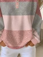 Casual Abstract Simple Crew Neck Long Sleeve Sweatshirt