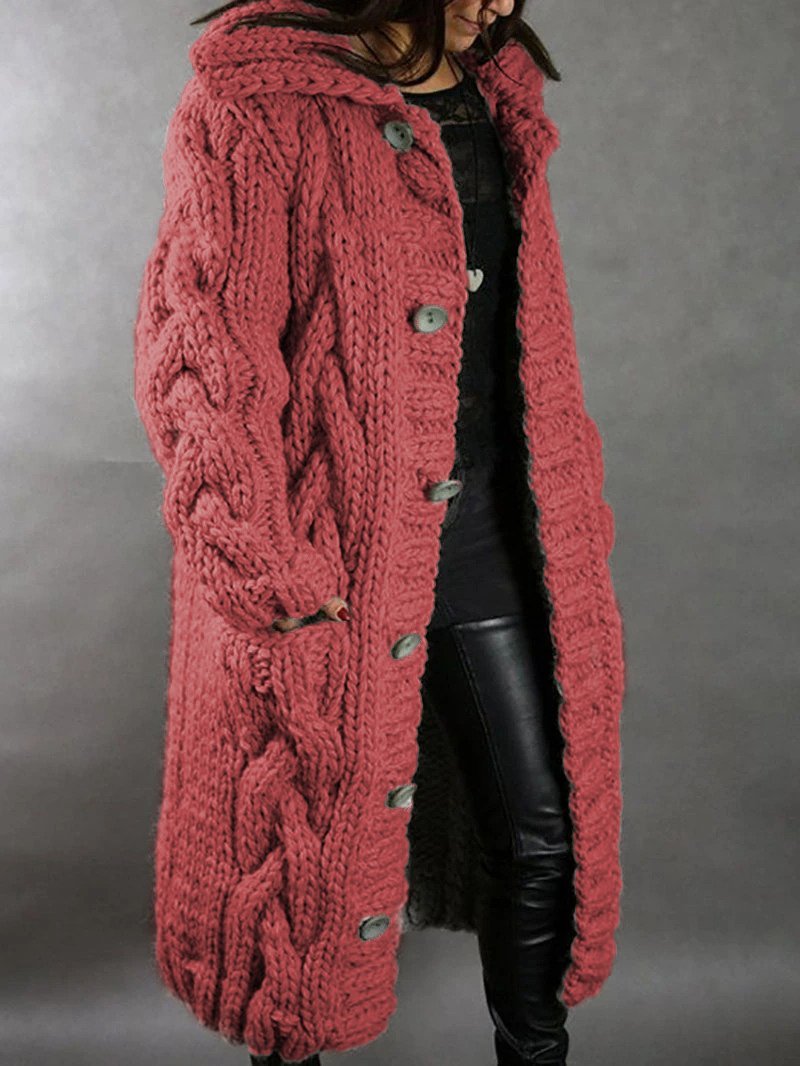 CARDIGAN CHUNKY OVERSIZED STYLE LONG COAT