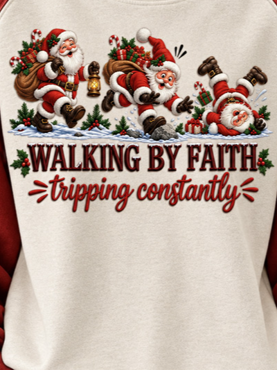 Casual Text Letters Crew Neck Long Sleeve Sweatshirt