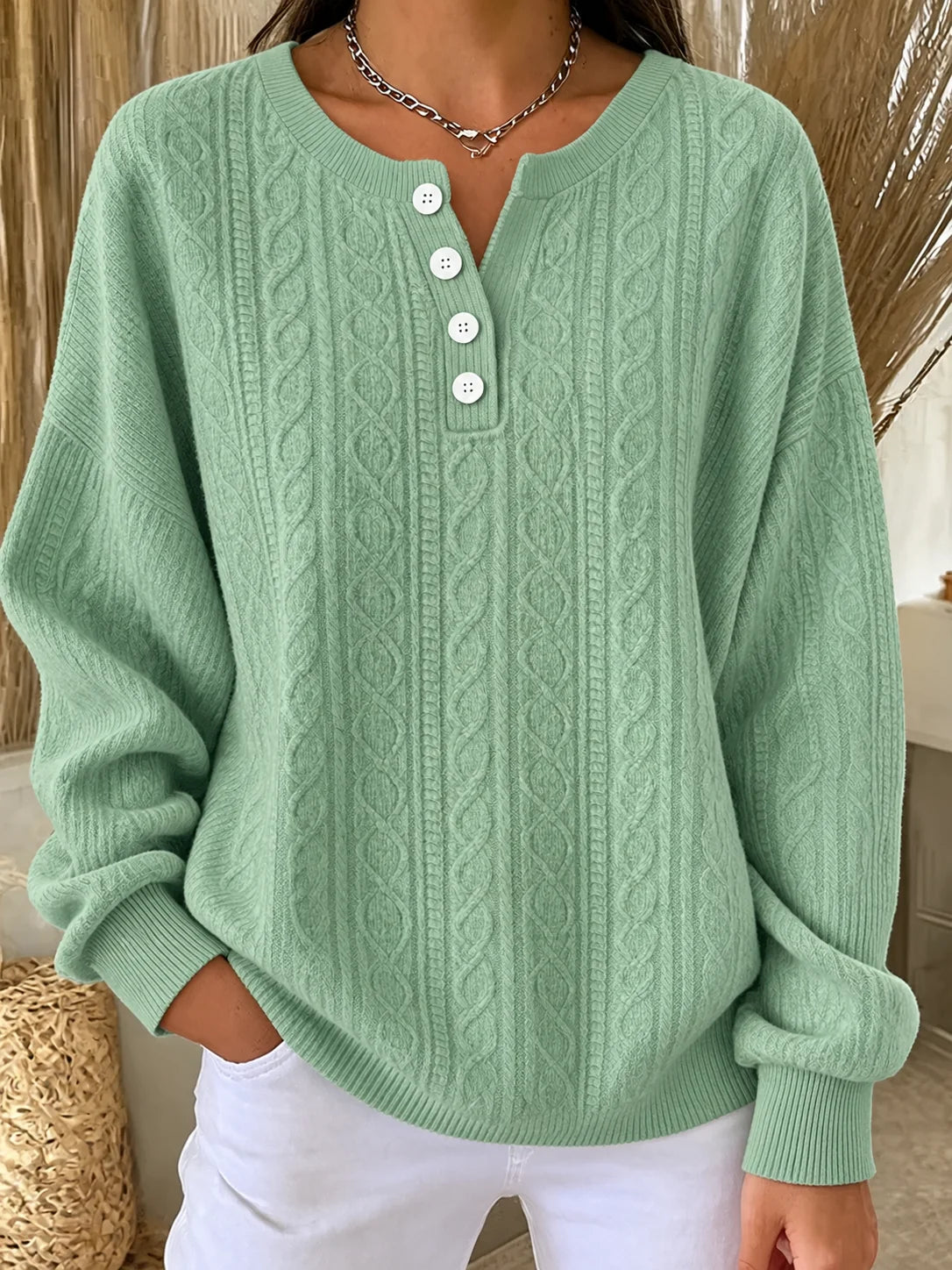 Casual Simple Abstract Crew Neck Long Sleeve Sweatshirt