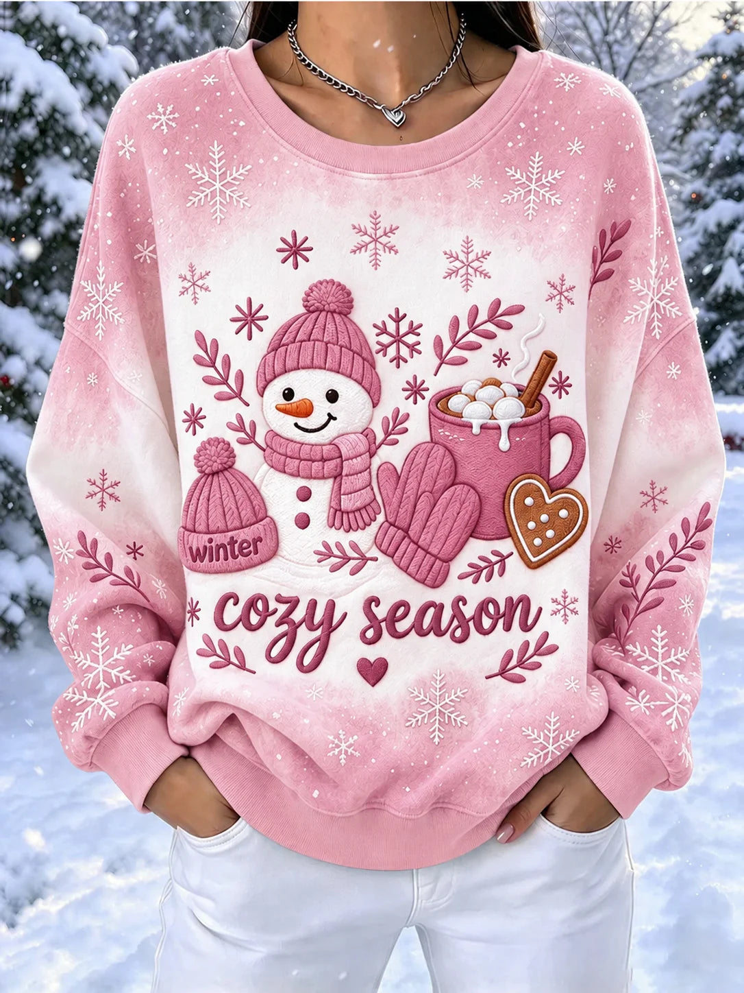 Casual Text Letters Crew Neck Long Sleeve Sweatshirt