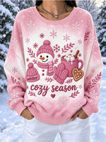 Casual Text Letters Crew Neck Long Sleeve Sweatshirt