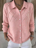 Women Casual Abstract Long Sleeve Comfy Vintage Printing Cardigan