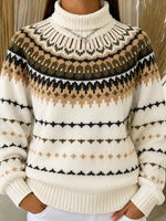 Women Ethnic Long Sleeve Comfy Vintage Sweater