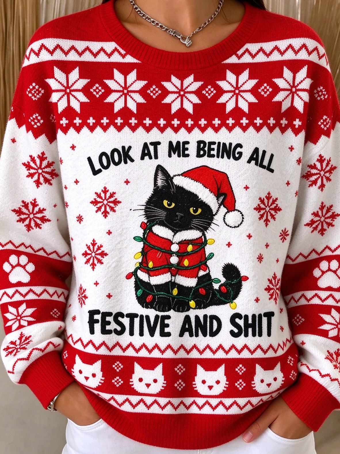 Casual Text Letters Crew Neck Long Sleeve Sweatshirt
