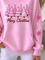 Christmas Casual Solid Crew Neck Sweatshirt