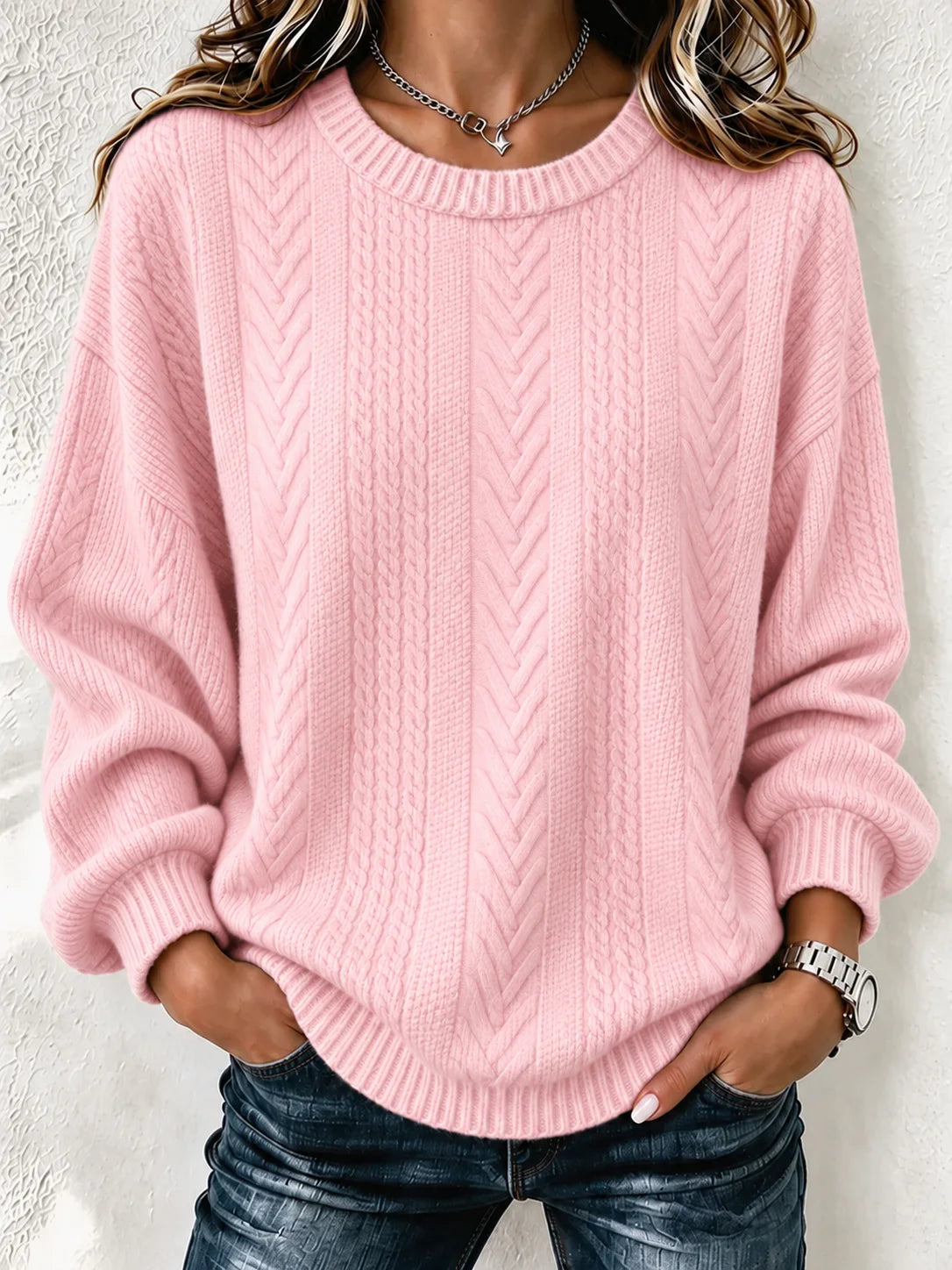 Casual Geometric Crew Neck Long Sleeve Sweatshirt