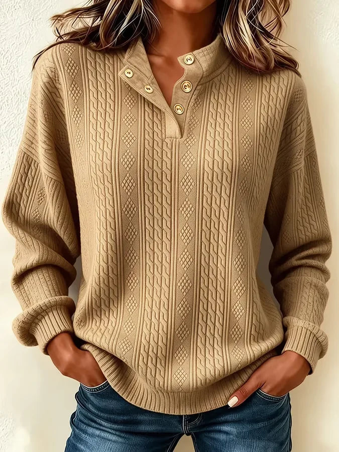 Casual Abstract Stand Collar Long Sleeve Sweatshirt