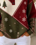 Casual Regular Fit Christmas Sweatshirt