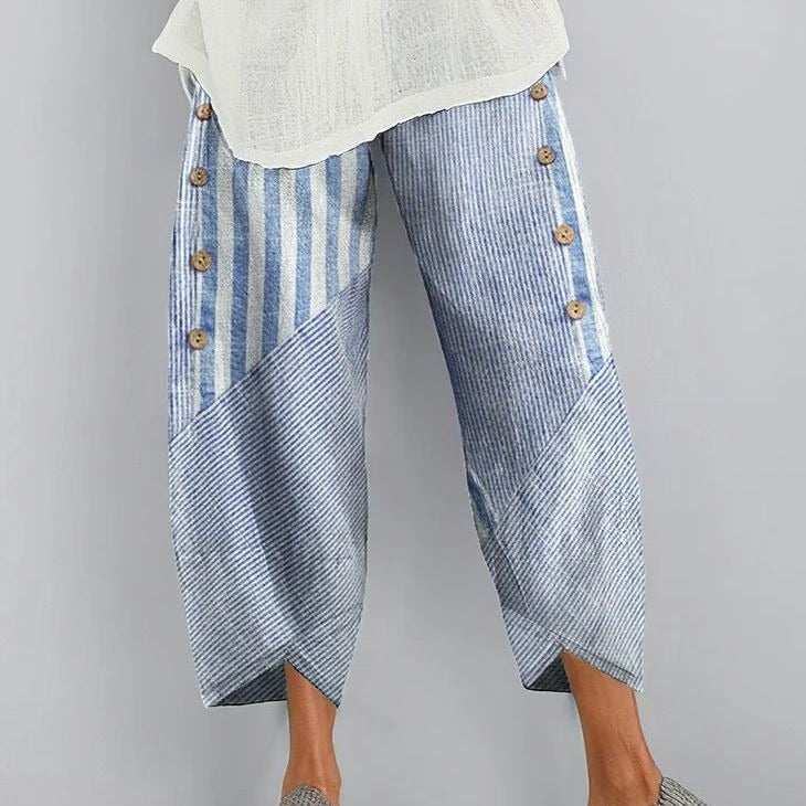 Stylish Striped Side Pocket Pants