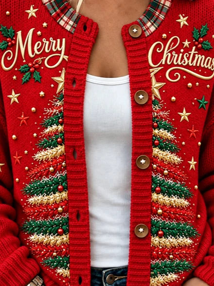 Women Text Letters Long Sleeve Comfy Casual Cardigan