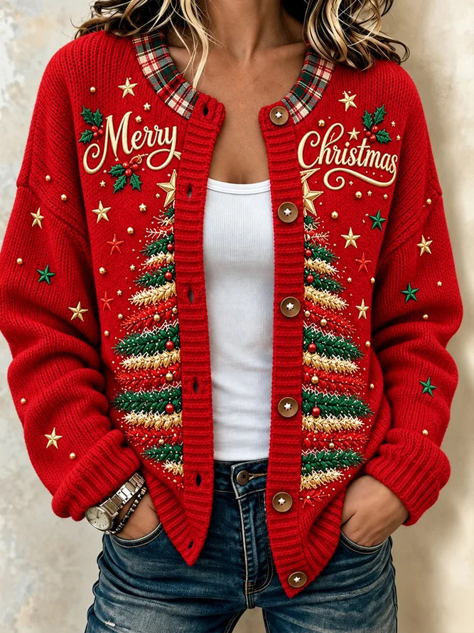 Women Text Letters Long Sleeve Comfy Casual Cardigan