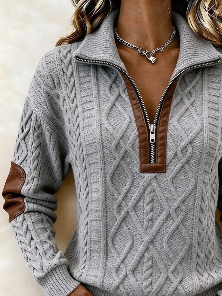 Casual Abstract Stand Collar Long Sleeve Sweatshirt