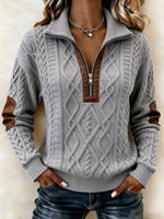Casual Abstract Stand Collar Long Sleeve Sweatshirt