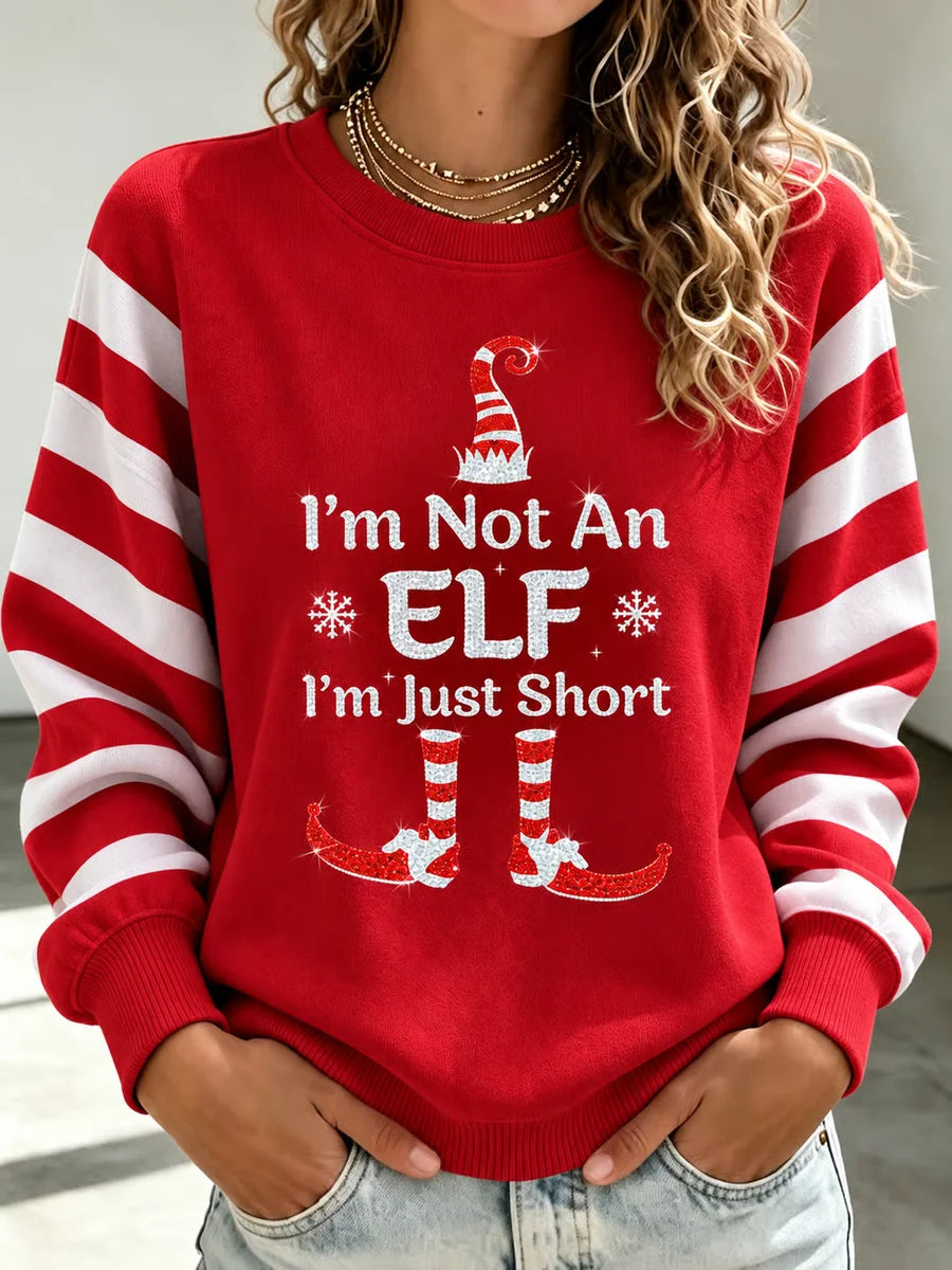 Vintage Striped Fun Crew Neck Long Sleeve Sweatshirt