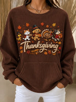 Casual Text Letters Cute Crew Neck Long Sleeve Sweatshirt