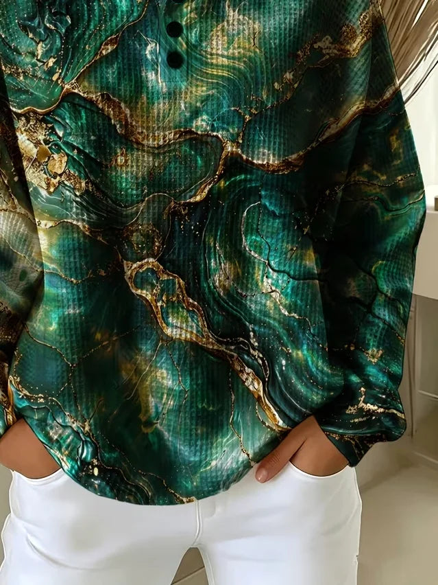 Abstract Artistic Trendy Crew Neck Long Sleeve Sweatshirt