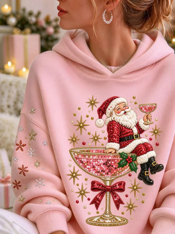 Casual Santa Claus Hoodie Long Sleeve Hoodie