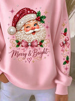 Casual Santa Claus Crew Neck Long Sleeve Sweatshirt