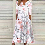 Charming Floral Print Casual Dress