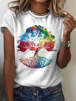 Casual Style Artistic Print T-Shirt