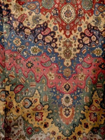 Ethnic Abstract Graphic Crew Neck Micro-elasticity Blouse