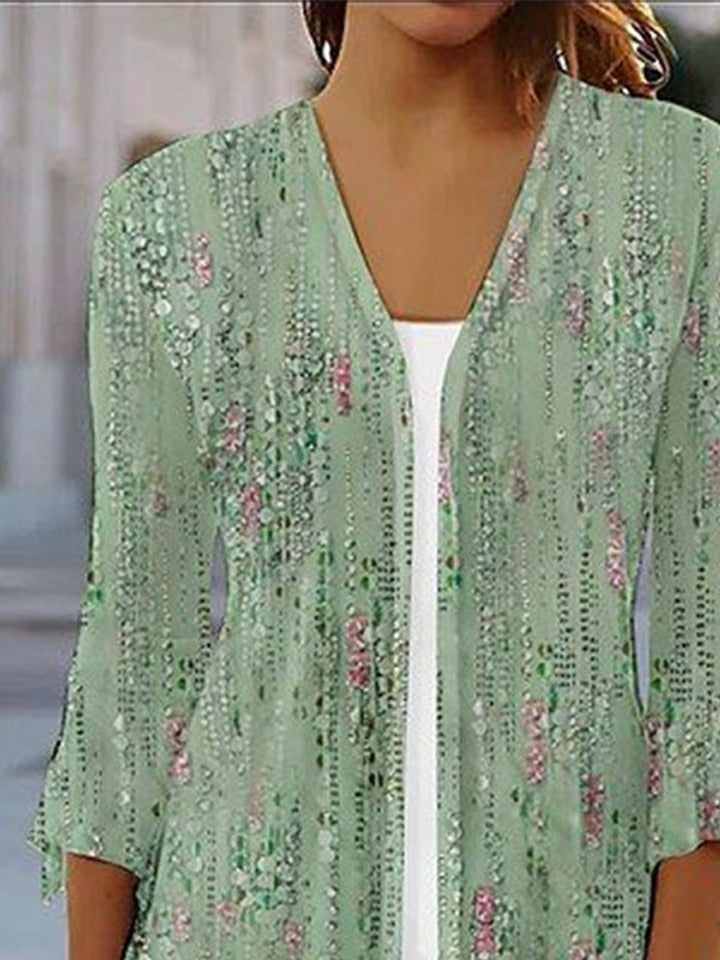 Random Print Loose Kimono