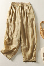 Fashion Casual Solid Color Ankle Pants