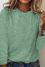 Fashion Casual Striped Crew Neck Long Sleeve T-Shirt