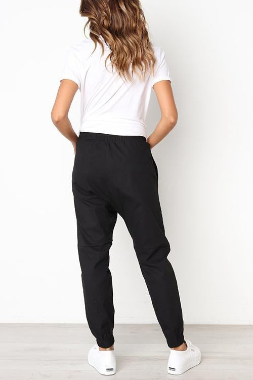 Women's Solid Color with Pockets Casual Sporty Pants