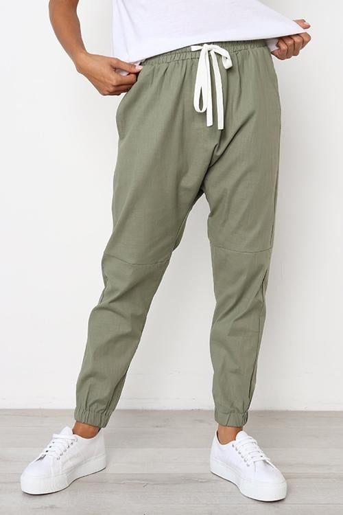 Women's Solid Color with Pockets Casual Sporty Pants