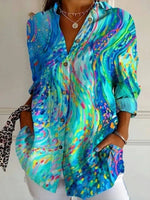 Abstract Vintage Print Blouse