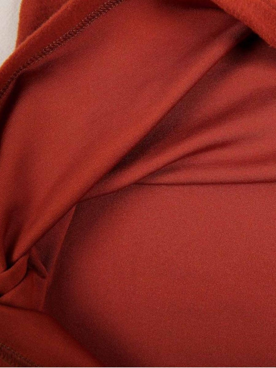 Solid Color V-neck Long Sleeve Comfy Casual Blouse