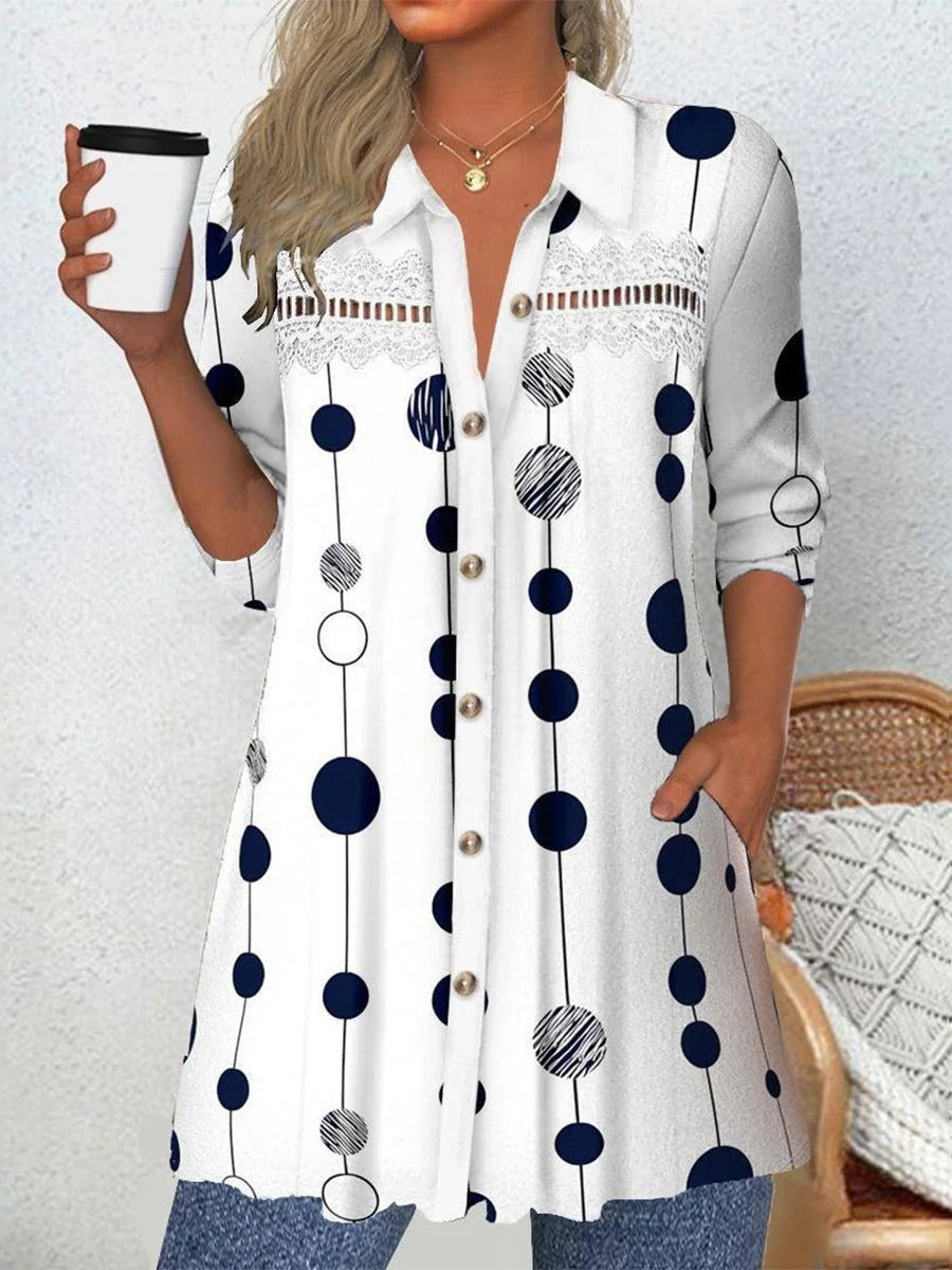 Casual Lapel Short Sleeve Tops
