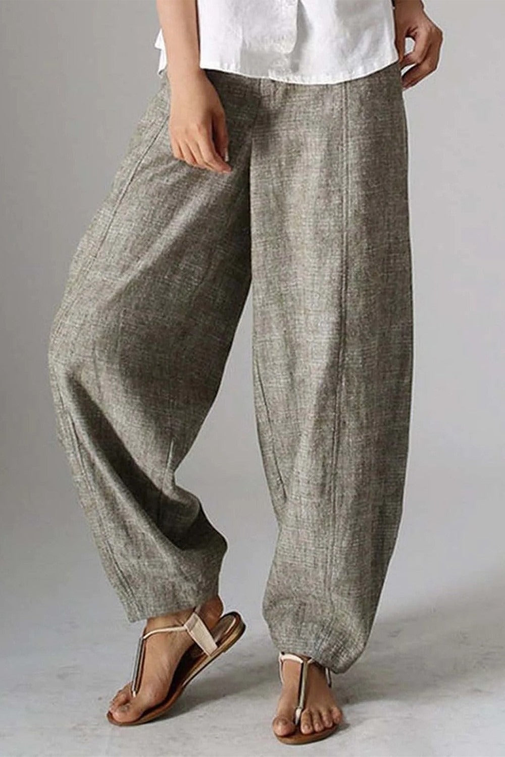 Solid Color Loose Casual Plain Pants