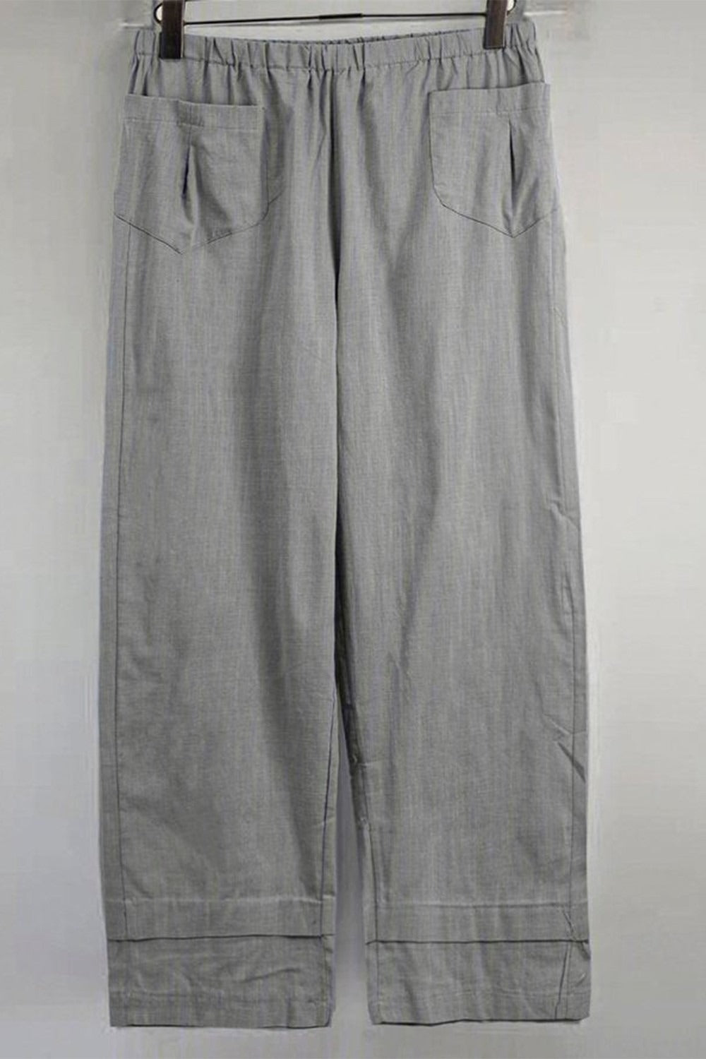 Solid Color Loose Casual Pants with Pockets