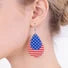 American Flag Teardrop Acrylic Dangle Earrings