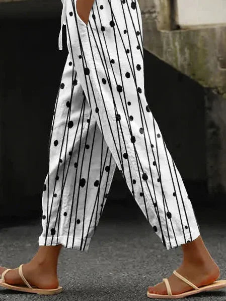Women Abstract Long Pants Casual Spring/Fall Trousers