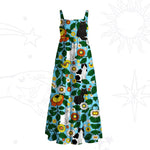 Daisy Cat Garden Wide Straps Maxi Dress