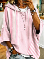 Casual Hoodie Abstract Stripes Hoodie