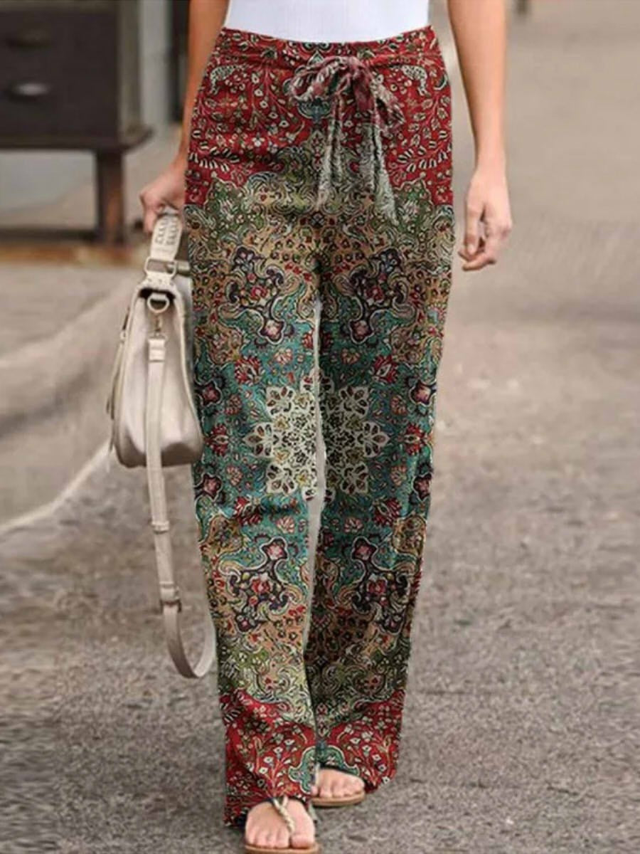 Casual Loose Ethnic Mandala Printed Pants