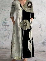 Abstract Print Vintage Dress