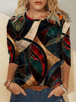 Abstract Print Vintage T-Shirt