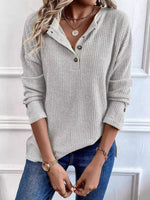 Minimalist Solid Color Casual Sweatshirt