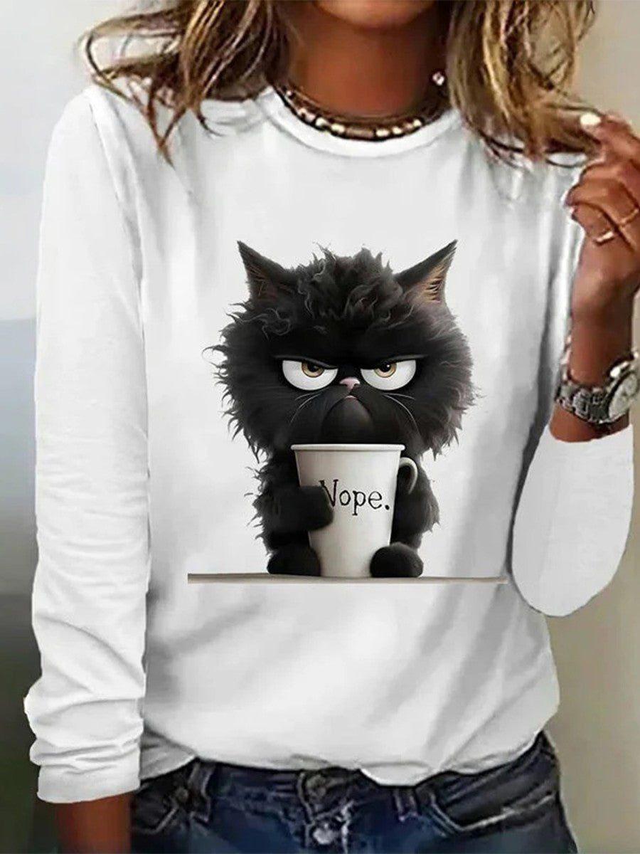 Artistic Cat Graphic T-Shirt
